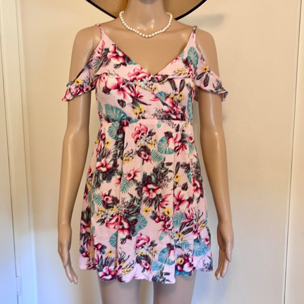 Tally WeiJL Spring Summer Floral Blush Pink Dress